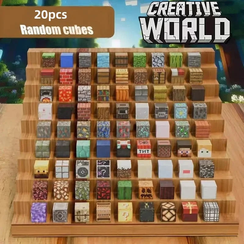 Toys Magnetic Building Blocks Creative World Magnet Cube for Stacking Construction Set Educate Sensory Toys Kids Boys Girls Ages 3+ DIY