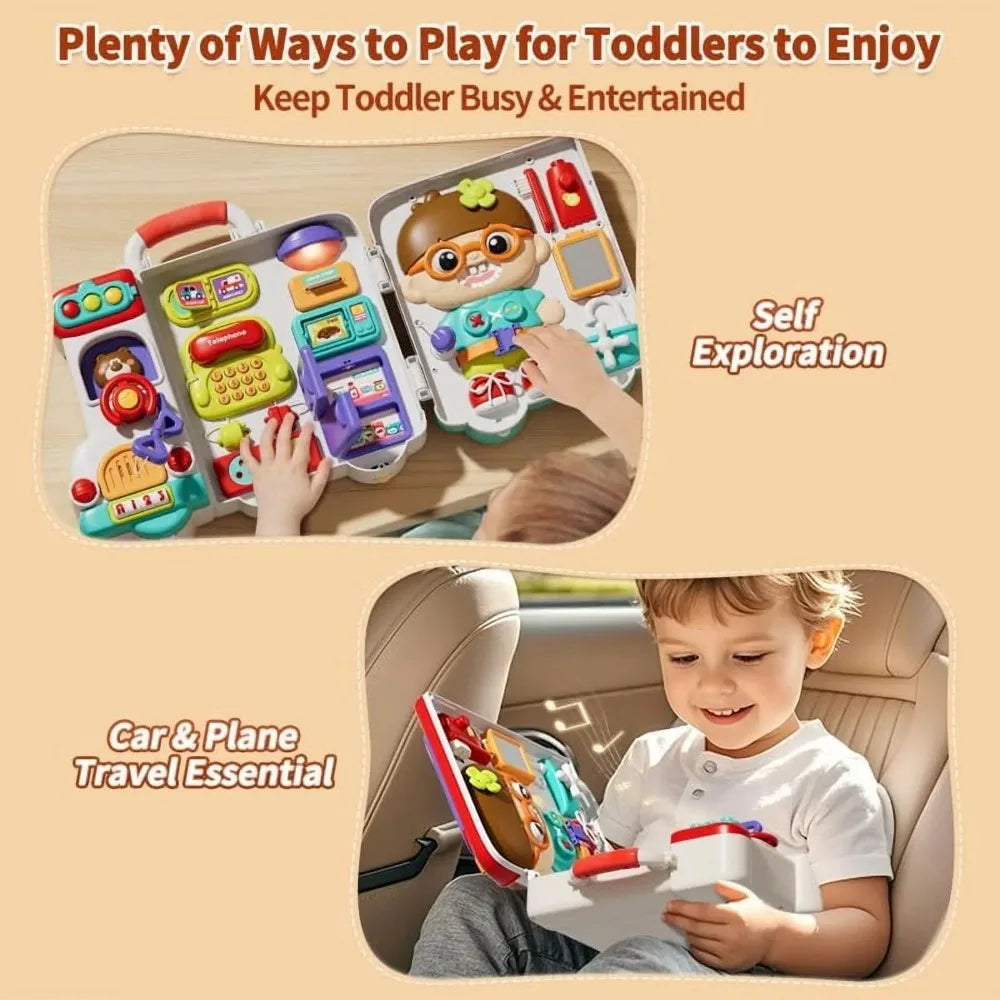 Busy Board Toys for Toddlers - Sensory Activity Boards, Educational Learning Toys & Kids Gift