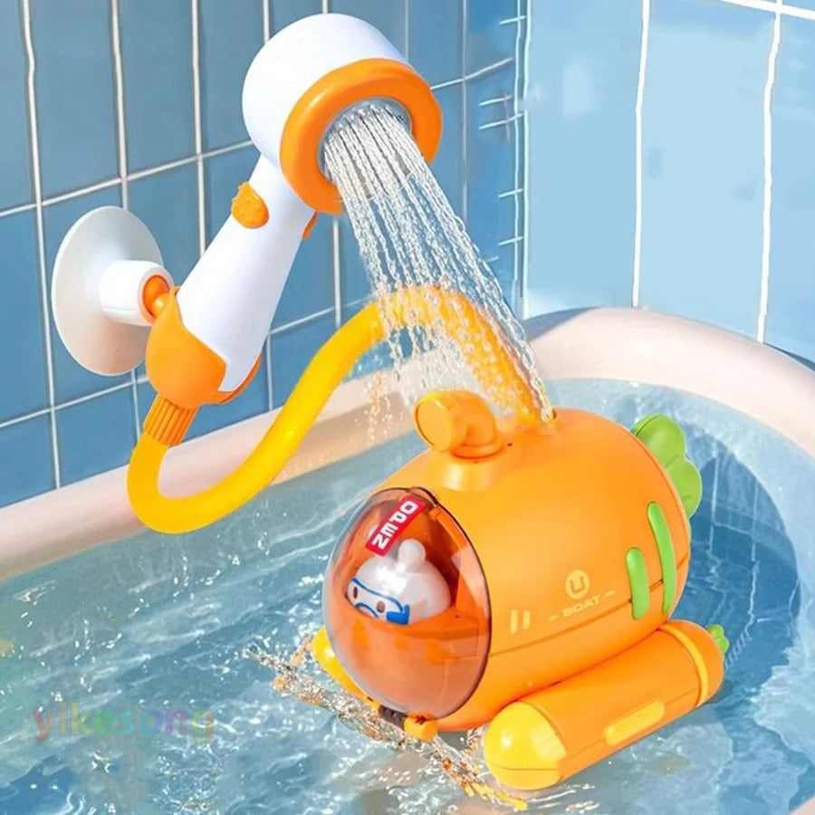 Baby Bath Electric Submarine Toys Shower Sucker Interactive Play Spray Bathtub Water Toys Sprinkler Baby Shower for Kids