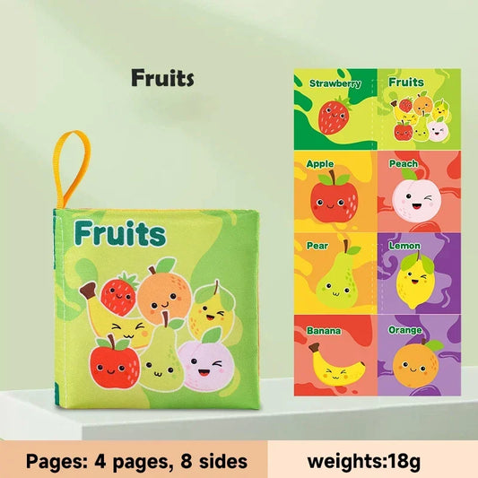 Baby Cloth Book Early Education Toys 0-12 Months Numbers Animal Family Cognitive Toys Soft Baby Books Infant Early Learning Toys