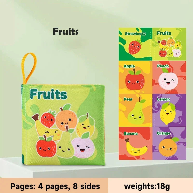 Baby Cloth Book Early Education Toys 0-12 Months Numbers Animal Family Cognitive Toys Soft Baby Books Infant Early Learning Toys