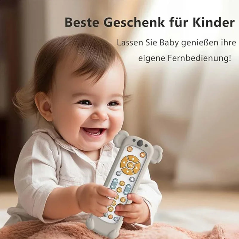 Baby Simulation TV Remote Control Cat Shape Toys Musical Light Sensory Kid Early Educational Learning Montessori Christmas present