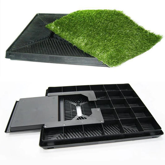 Training Pads with Pee Baffle Dog Grass Pad with Large Tray Reusable Indoor Or Porch Dog Potty Ideal for Small and Medium Dogs