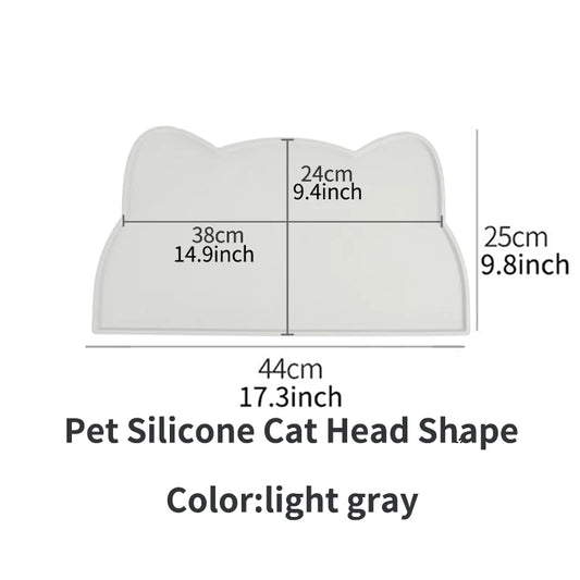 1pc, pet placemats, cat silicone placemats for feeding, easy to clean, anti-slip, raised edges, suitable for both cats and dogs