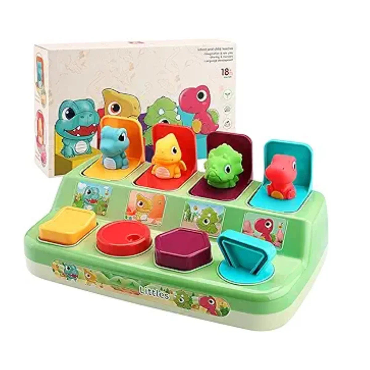 Pop Up Animal Toy, Interactive Baby Toys for 1-3 Year Olds, Montessori Cause & Effect Toys, Early Learning Toys for Toddlers