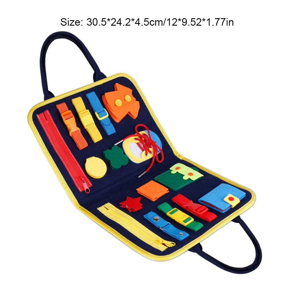 Busy Board Montessori Toys for Toddlers Sensory Toy Preschool Learning Educational Travel Activities For Fine Motor Skills