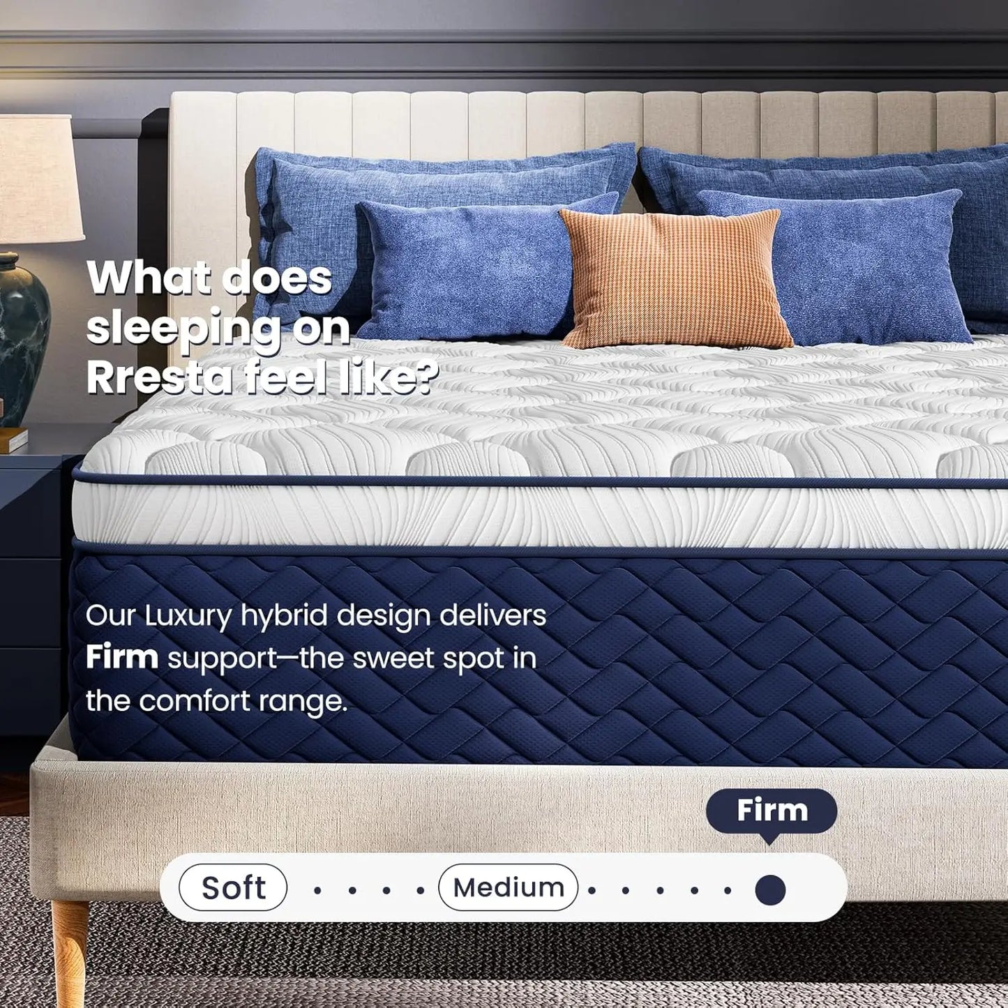 Extra Firm King Mattress 12 Inch - Hotel Collection Hybrid Mattress with 7-Zone Support for Spinal Alignment & Back, Customized