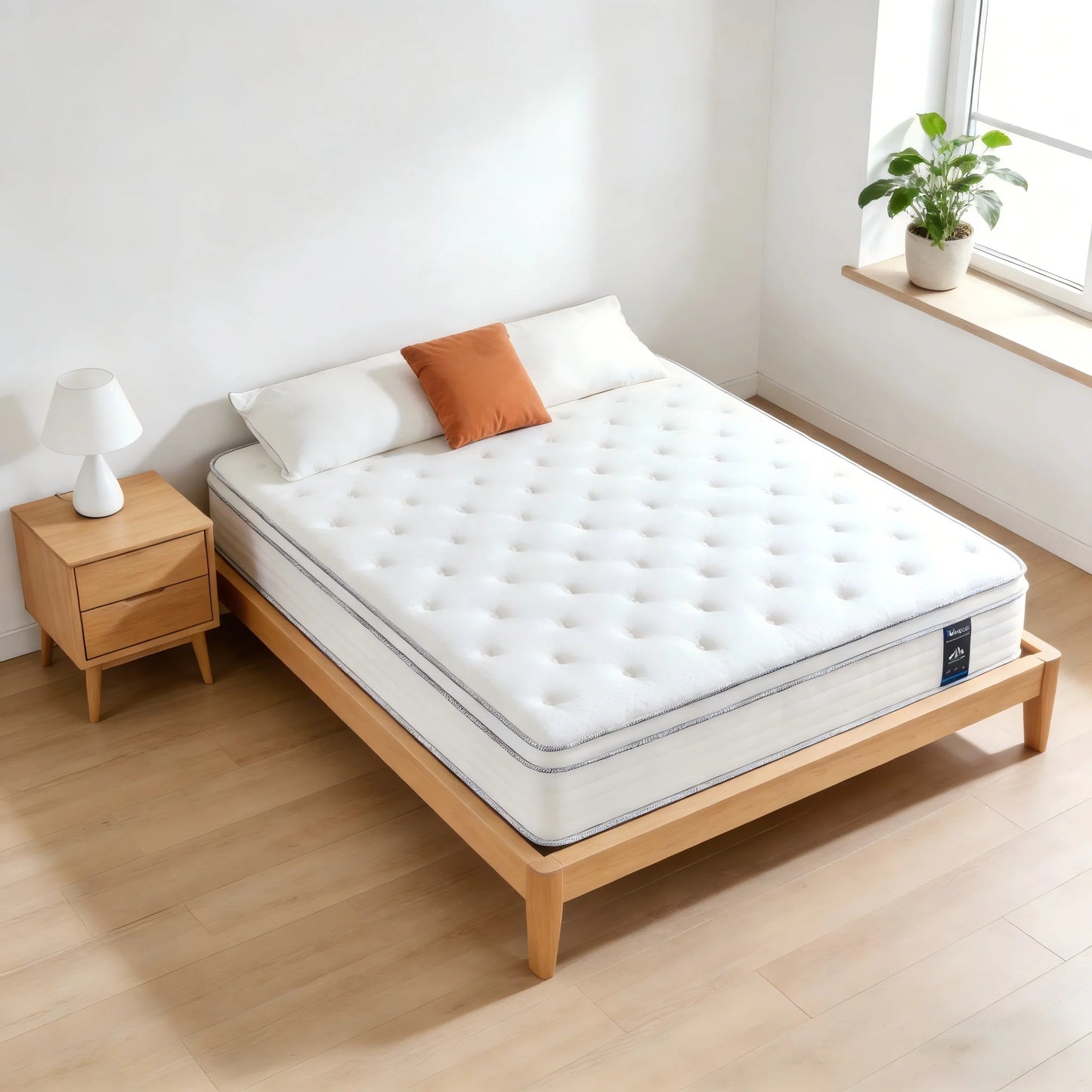 Queen King Full Size Mattress, 12\14\10 Inch Hybrid Mattress in a Box with Pocket Spring, Medium Firm,Motion Isolation