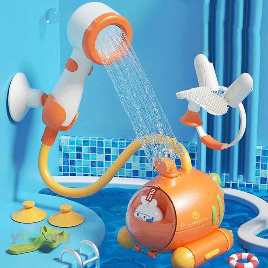 Baby Bath Electric Submarine Toys Shower Sucker Interactive Play Spray Bathtub Water Toys Sprinkler Baby Shower for Kids