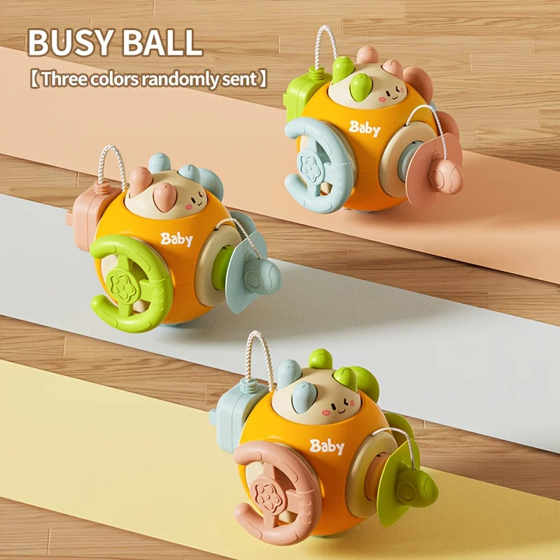 Baby hand-held portable six-sided one-hand held six-sided cube toy busy ball suitable for babies to rotate, interesting toy, key