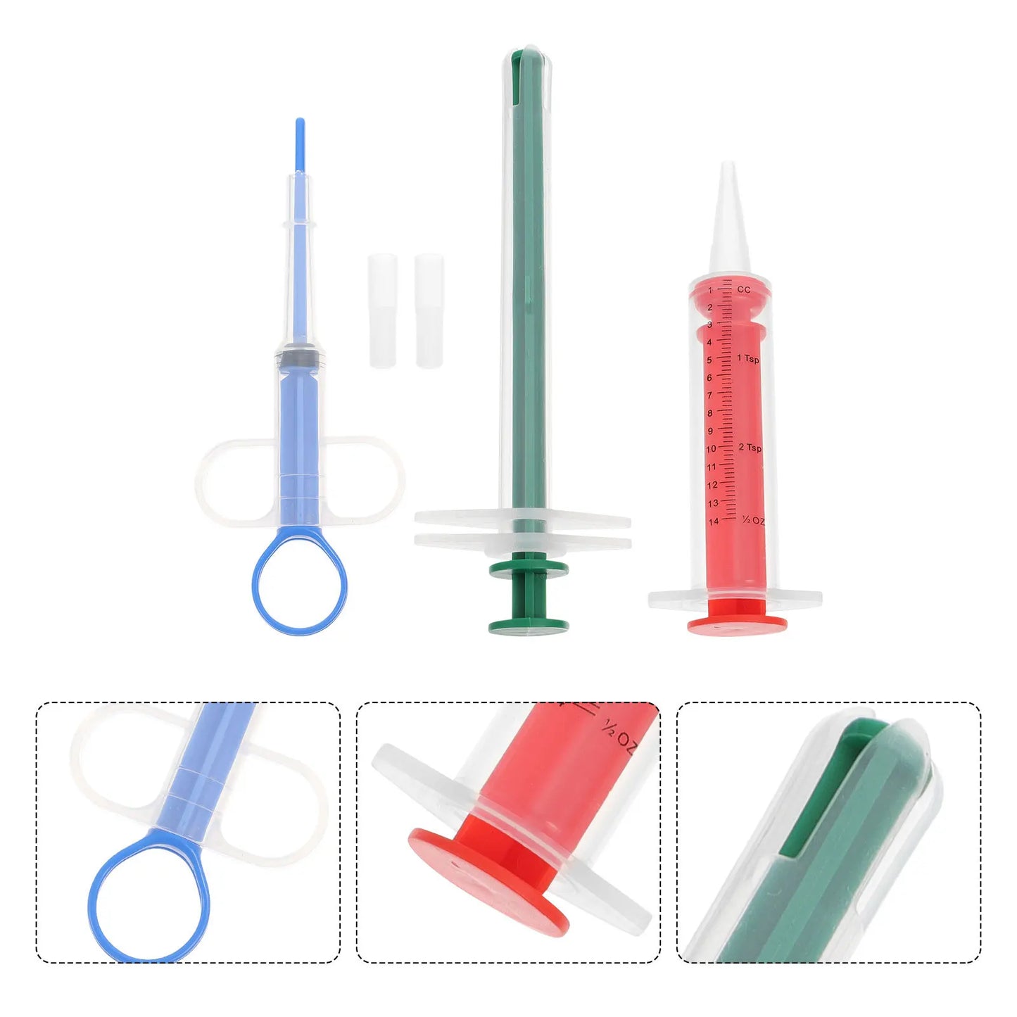 2 Sets Pet Pill Feeders Durable Safe Pet Medicine Feeders for Cats Dogs Practical Capsule Dispensers Oral Feeding Tools