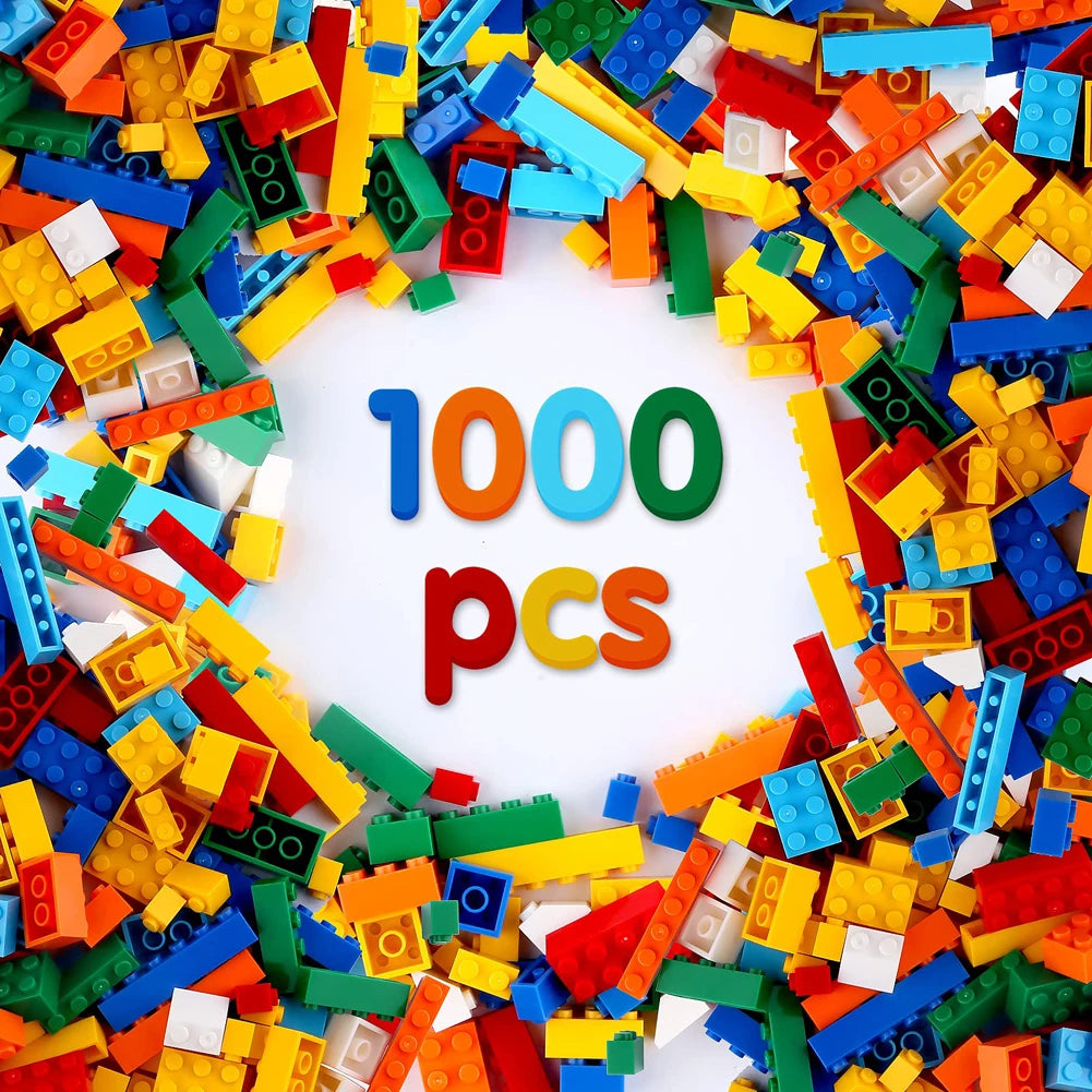 Toys 1000 pieces of building blocks city DIY creative building blocks compatible building blocks large base plate educational children