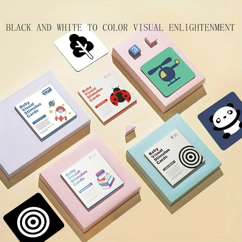 Black and white cards for early childhood education visual stimulation and cognitive cards for baby toys