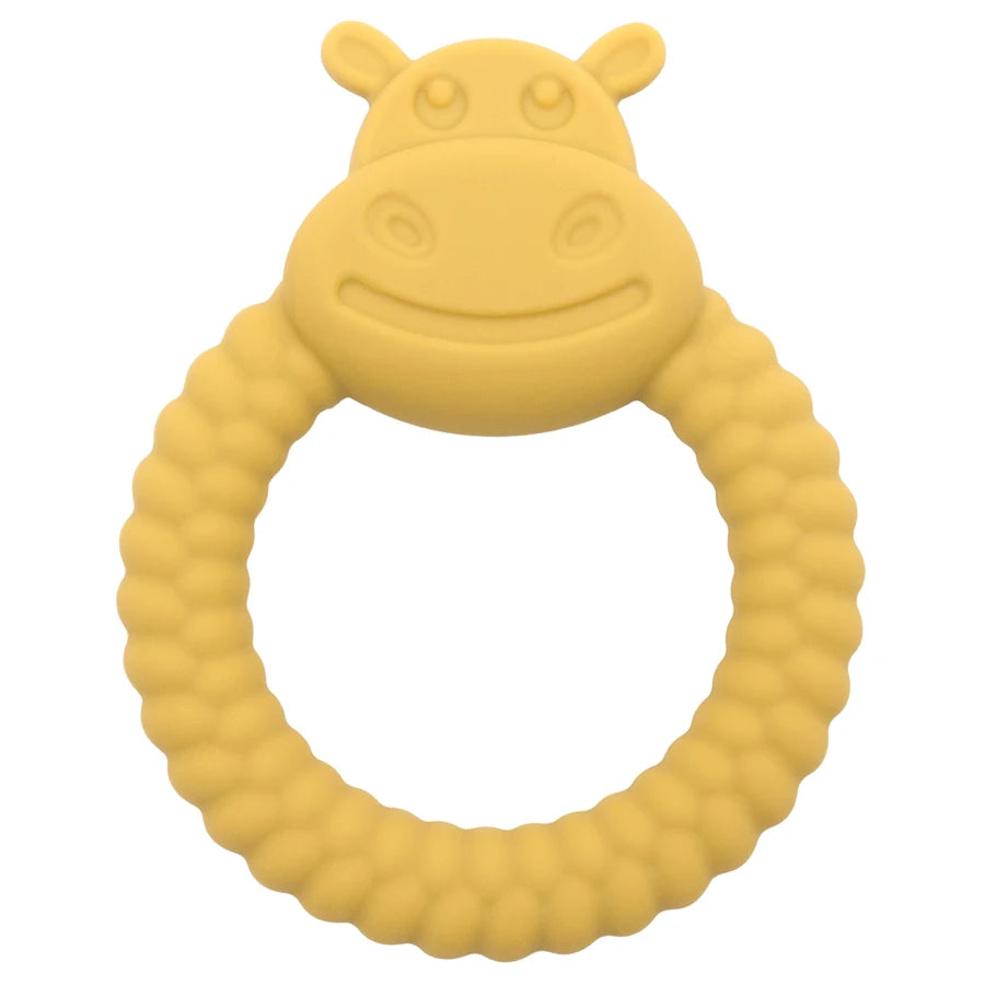 Baby Hand-Held Toys Silicone Ring Teether Toys Particle Feel Molar Chewing Gadget Newborn Oral Care Stop Sucking Accessories