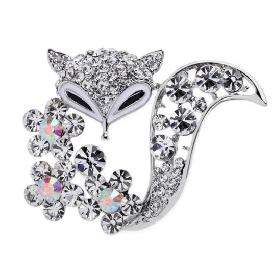 Fox Shape Brooch for Women - Simple &Elegant Animal Lapel Pin for Sweaters&Coats,Cute Wildlife-Themed Jewelry Gift with Gift Box