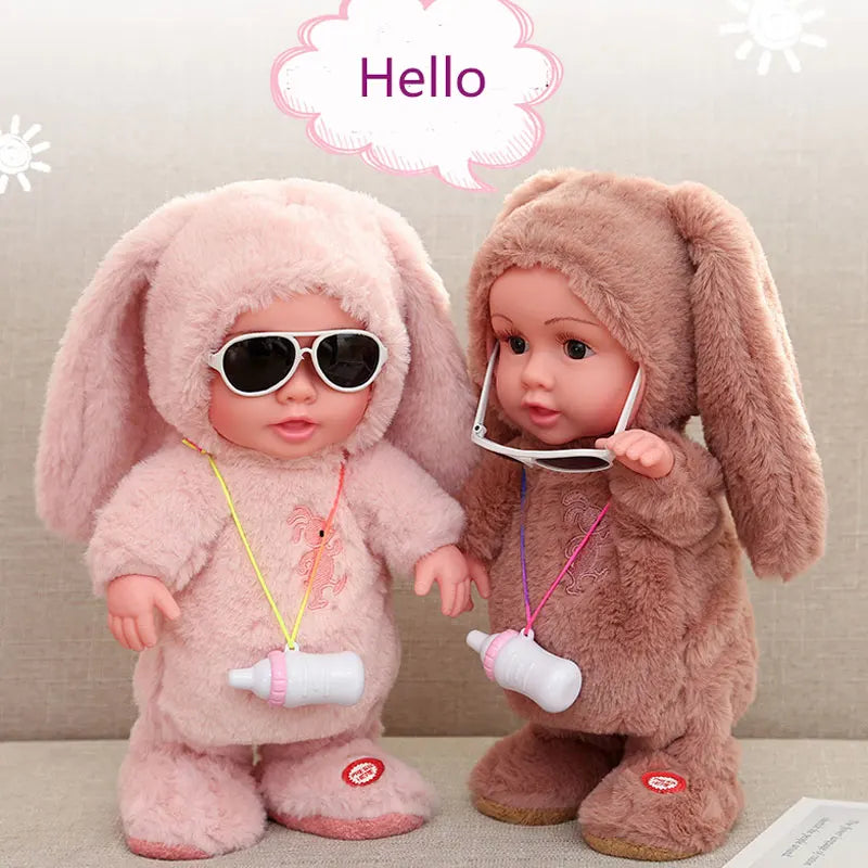 Electronic Baby Doll Toys Talk Walk Robot Doll 120 Songs Stuffed Lifelike Toddler Baby For Kids Birthday Gifts