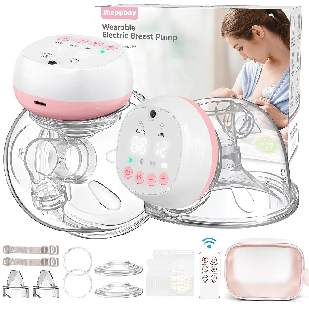 2 Pcs Electric Wearable Breast Pump 1200mAh USB Chargable Silent Milk Extractor Painless Automatic Milker Comfort Breastfeeding