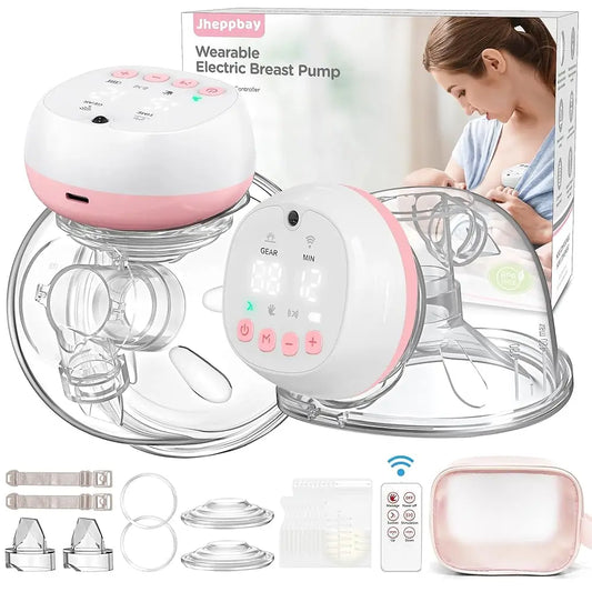 2 Pcs Electric Wearable Breast Pump 1200mAh USB Chargable Silent Milk Extractor Painless Automatic Milker Comfort Breastfeeding