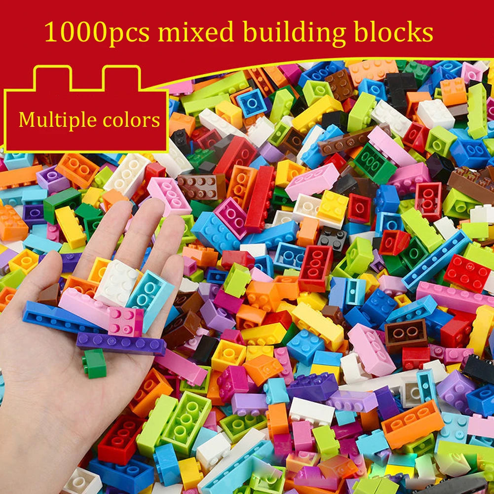 Toys 1000 pieces of building blocks city DIY creative building blocks compatible building blocks large base plate educational children