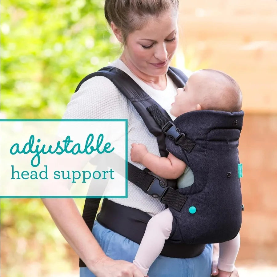 Infant Flip 4 in1 Convertible Baby Carrier Adjustable Ergonomic Baby Gift Registry Essential Baby Carrier for Newborn to Toddler