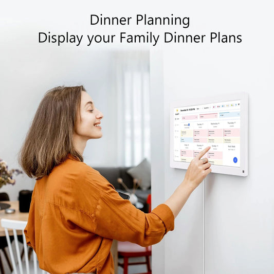 15.6 Inch Wall Planner Digital Calendar Chore Chart Smart Touchscreen Interactive Display for Family Schedules Wall