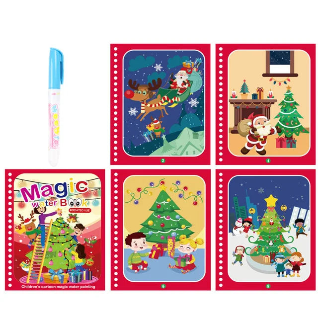 Children Learning  Education Toy Magic Water Book with Pen Baby Montessori Toys Drawing Coloring Books for Kids 2 to 4 Years Old
