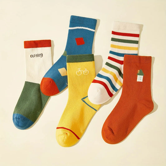 5 Pairs/Lot Cartoon Baby Socks Cute  Animal Cotton Newborn Children's Socks Girl Kids Boy Soft Knit Toddler Socks