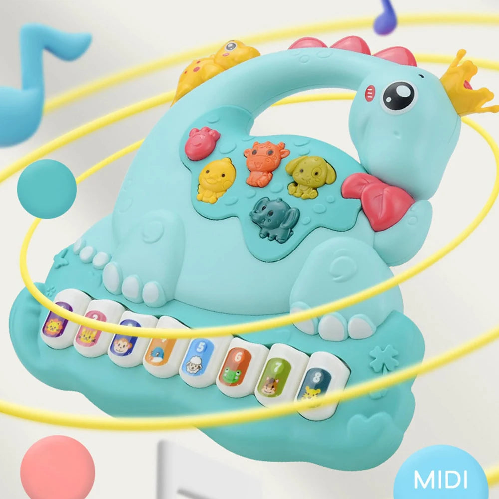 Baby Toys Dinosaur Piano Music Light Up Toys for Boys Girls Infant Toys,Interactive Piano Keyboard Toys for Baby GIifts