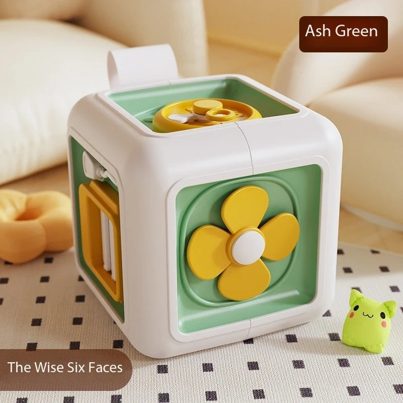6 in 1 Montessori Educational Toys Sensory BusyBoard Baby Practice Skills Drawer Cube FidgetEducational Toys for Girl Boy
