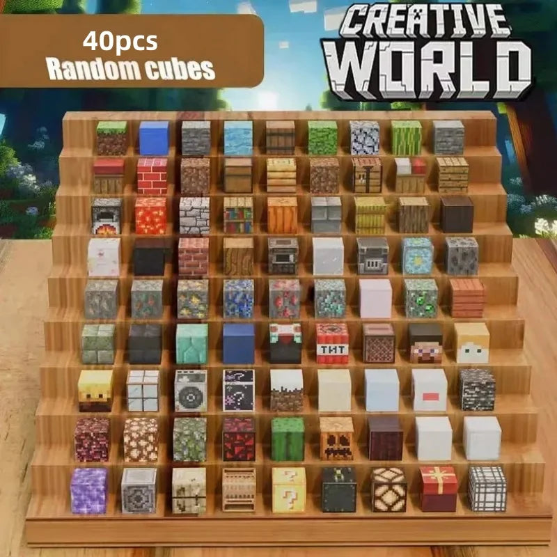 Toys Magnetic Building Blocks Creative World Magnet Cube for Stacking Construction Set Educate Sensory Toys Kids Boys Girls Ages 3+ DIY