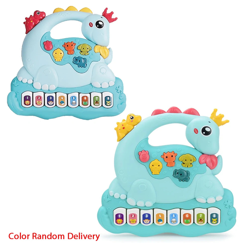 Baby Toys Dinosaur Piano Music Light Up Toys for Boys Girls Infant Toys,Interactive Piano Keyboard Toys for Baby GIifts