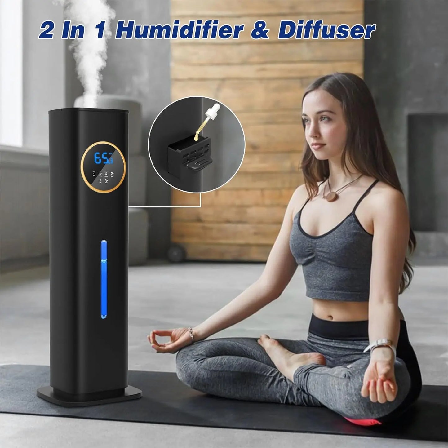 Humidifiers for Bedroom Humidifier large room with Essential Oil Diffuser Top Fill Whole House Cool Mist Humidifiers