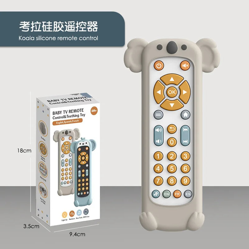 Baby Simulation TV Remote Control Toys Musical Light Sensory Kid Early Educational Learning Montessori Christmas present