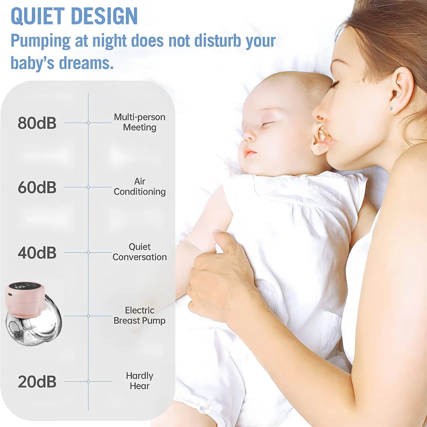 New Wearable Electric Breast Pumps Portable Hands Free Breast Pump Silent Comfort Breast Milk Extractor Collector 1PCS