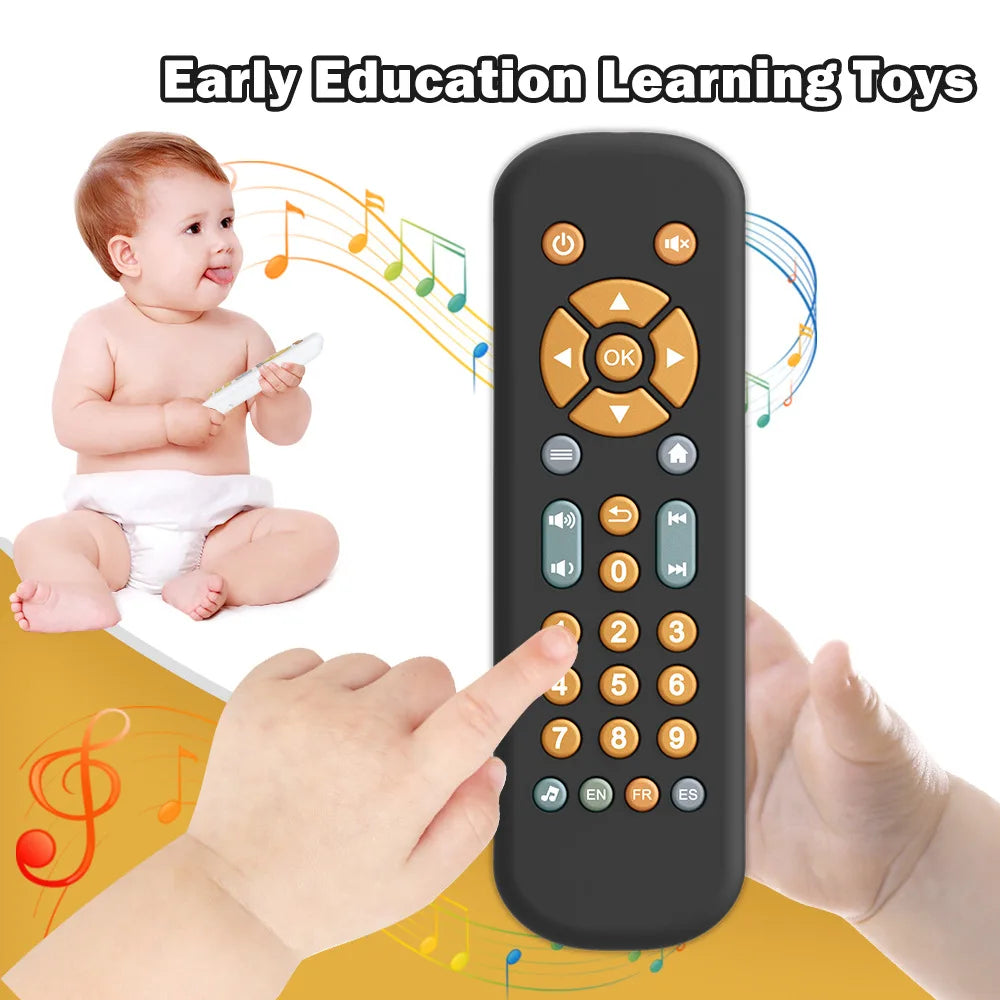Baby Simulation TV Remote Control Toys Musical Light Sensory Kid Early Educational Learning Montessori Christmas present