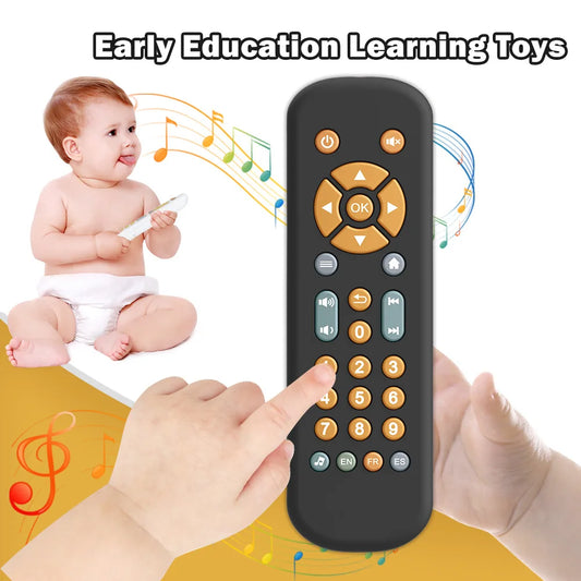 Baby Simulation TV Remote Control Toys Musical Light Sensory Kid Early Educational Learning Montessori Christmas present