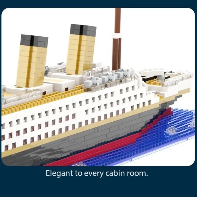 Titanic Building Blocks Cruise Ship Luxury Iceberg Mini Assemble Bricks Model City DIY Model Bricks Toys Kits For Holiday Gifts