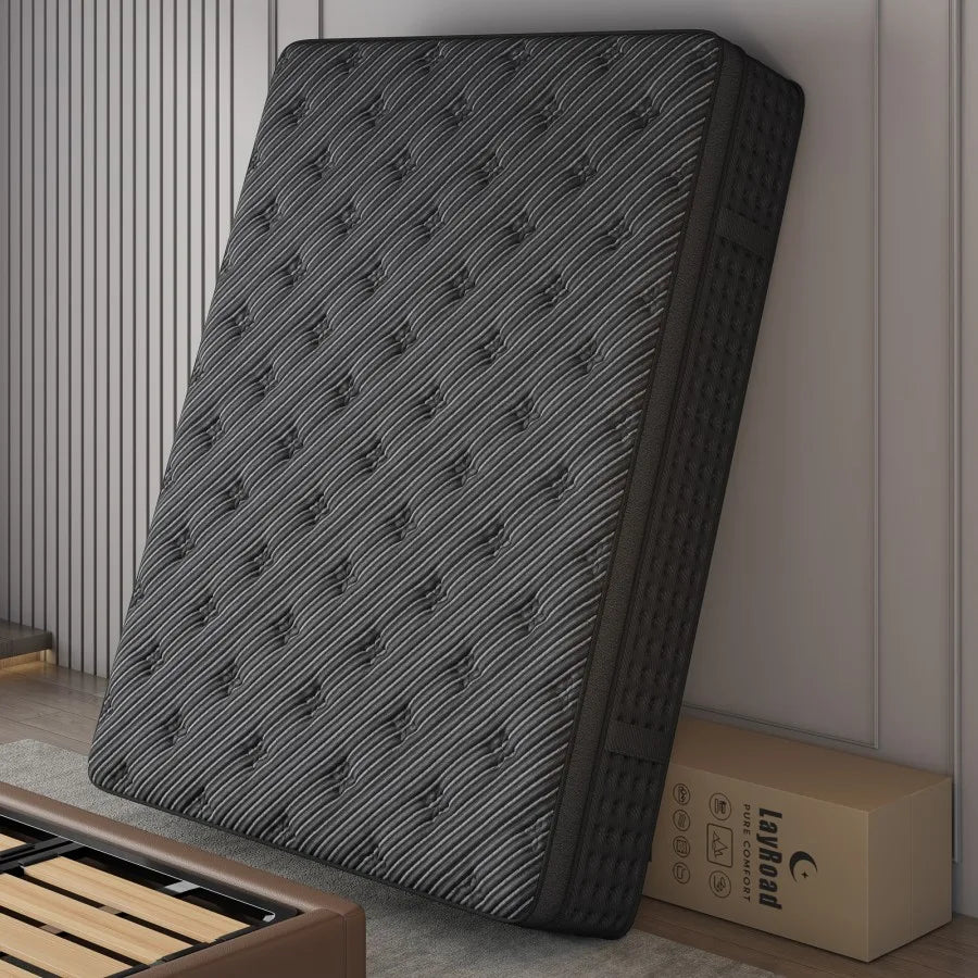 12IN Gel Memory Foam Mattress Queen Size Mattress Full Size Mattress Boxed Delivery Pressure-Relieving & Breathable Medium Firm