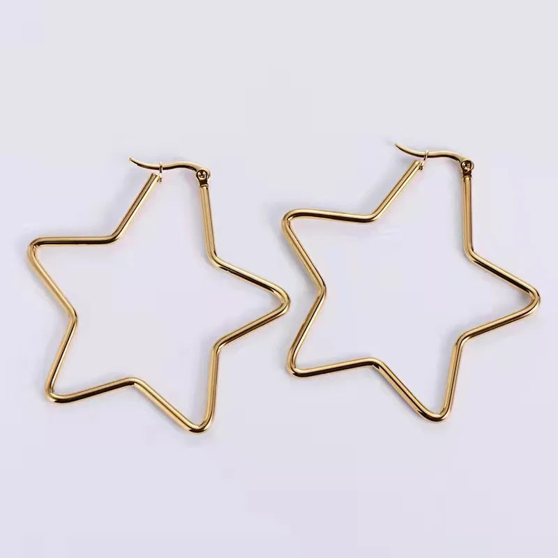 Trendy 1Pair Lovely Women Fashion Personality Exaggerated Hollow Heart Design Earring Cuff For Girl Birthday Jewelry Gift