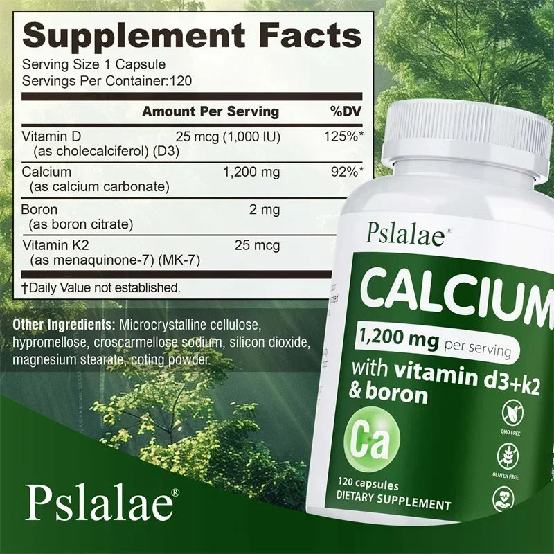 Calcium Supplement -  Promotes Calcium Absorption, Supports Bone Density & Muscle Health, forHealthy Bones, Heart, Immune