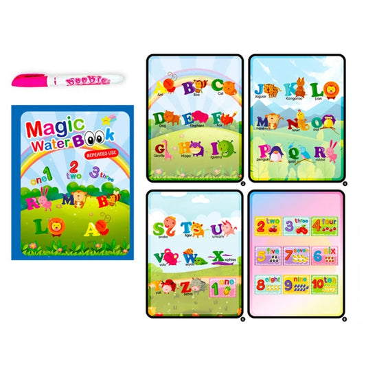 Children Learning  Education Toy Magic Water Book with Pen Baby Montessori Toys Drawing Coloring Books for Kids 2 to 4 Years Old