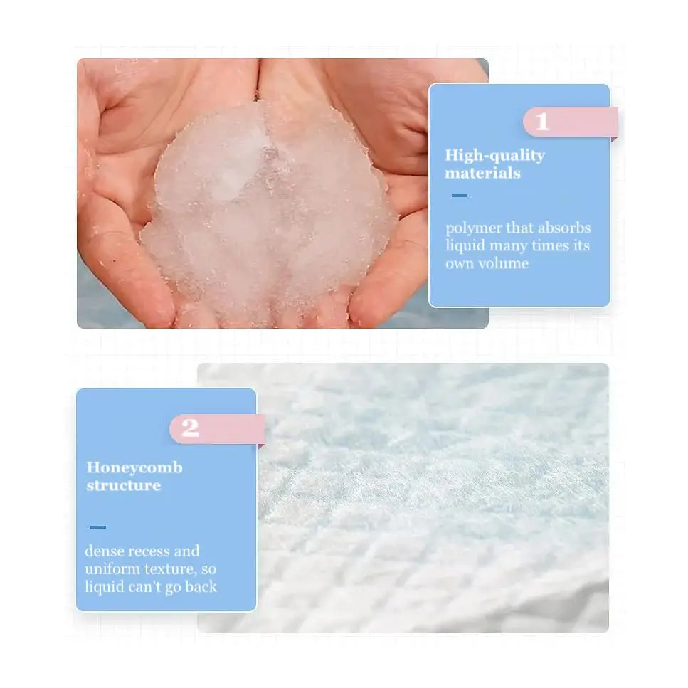 Pets 100PCS Super Absorbent Bamboo Charcoal Puppy Training Pads, 5-Layer Leak-Proof Protection & Odor Control Dog Pee Pads