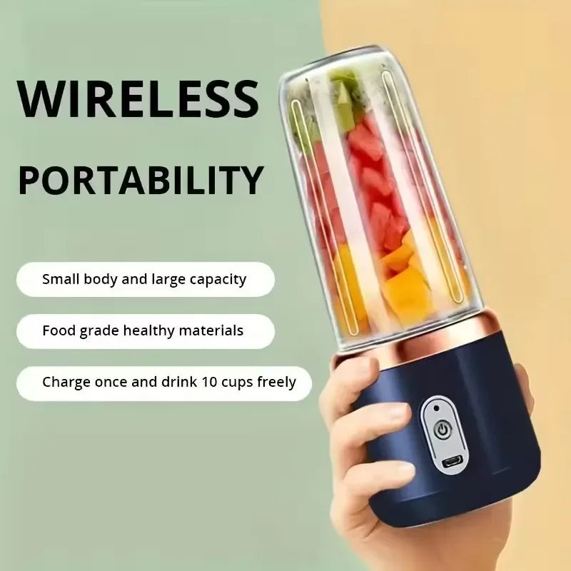 1pc handheld blender bottle 6 blades Multifunction juice blender Fresh juice Smoothie Ice Crush Cup Food pro juicer machine