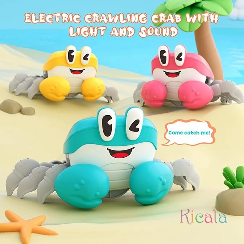 Crawling Crab Baby Toys Sensory Interactive Music Gifts for Boy Girl Toddler Escape Induction Sound Development Toy