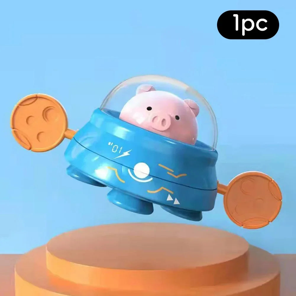 Baby takes a bath and plays in the water, Submarine, winding up animal chain, playing in the bathroom, children's toys