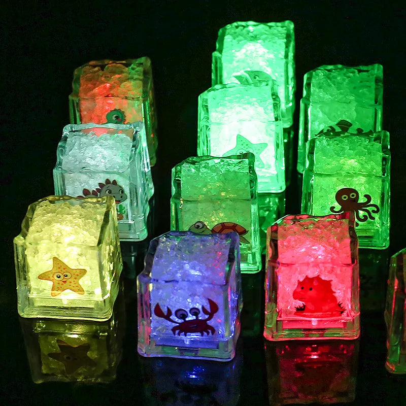 Baby Bath Toys Bathtub LED Light Up Toys Colorful Changing Waterproof Underwater Lights Bath Toys for Boys Girls Birthday Gift