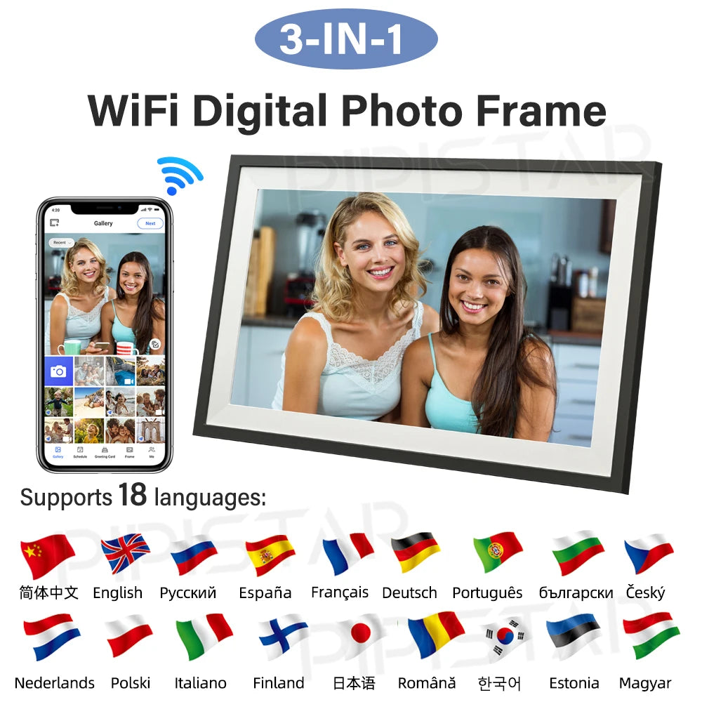 15.6 inch Smart Digital Calendar Chore Chart Wall Touchscreen Display for Family Schedules Digital Photo Frame Home Assistant
