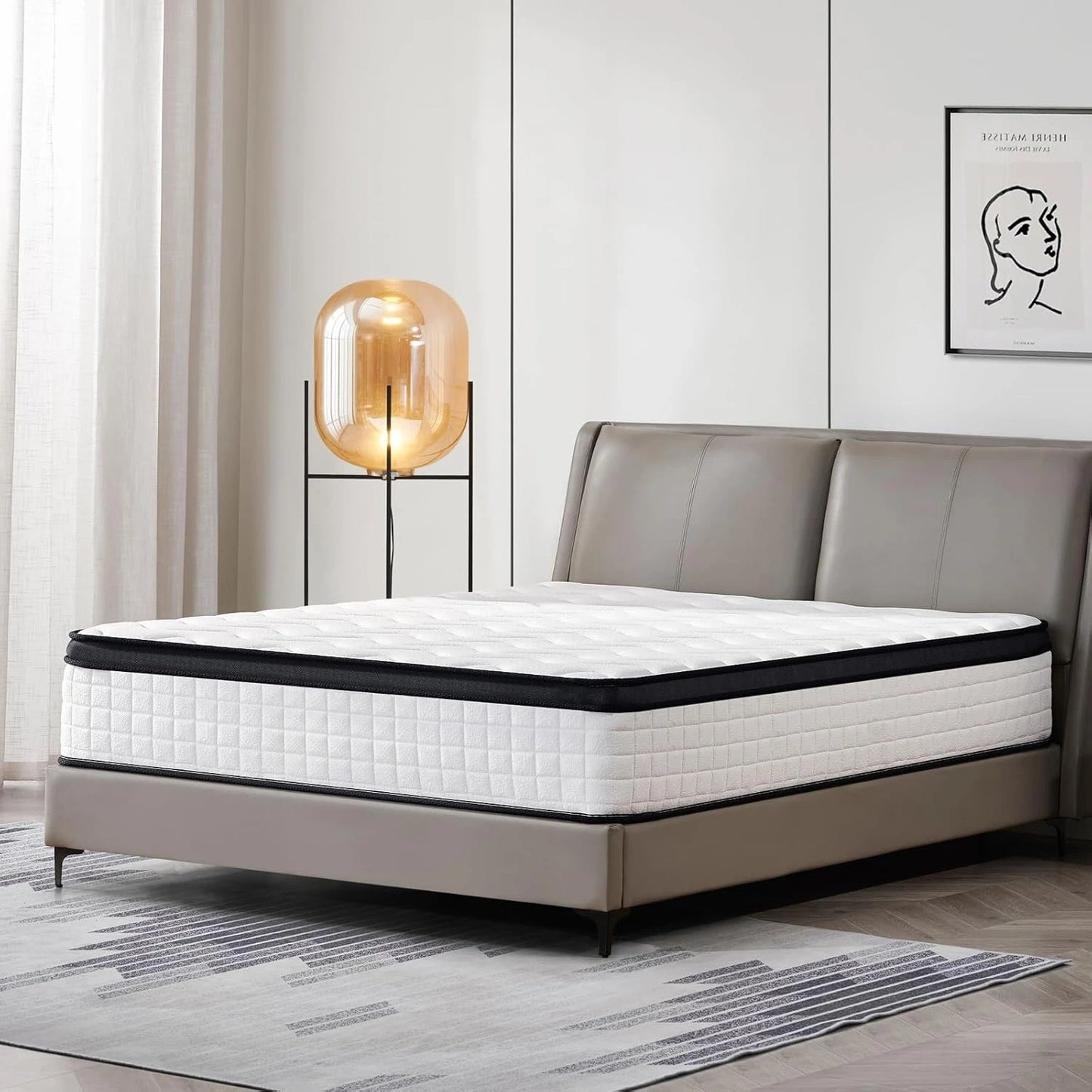 12 Inch Hybrid Mattress – Medium Firm, Memory Foam & Responsive Pocket Springs, Enhanced Edge Support, Motion, Customized