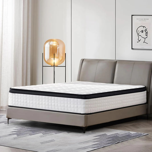 12 Inch Hybrid Mattress – Medium Firm, Memory Foam & Responsive Pocket Springs, Enhanced Edge Support, Motion, Customized