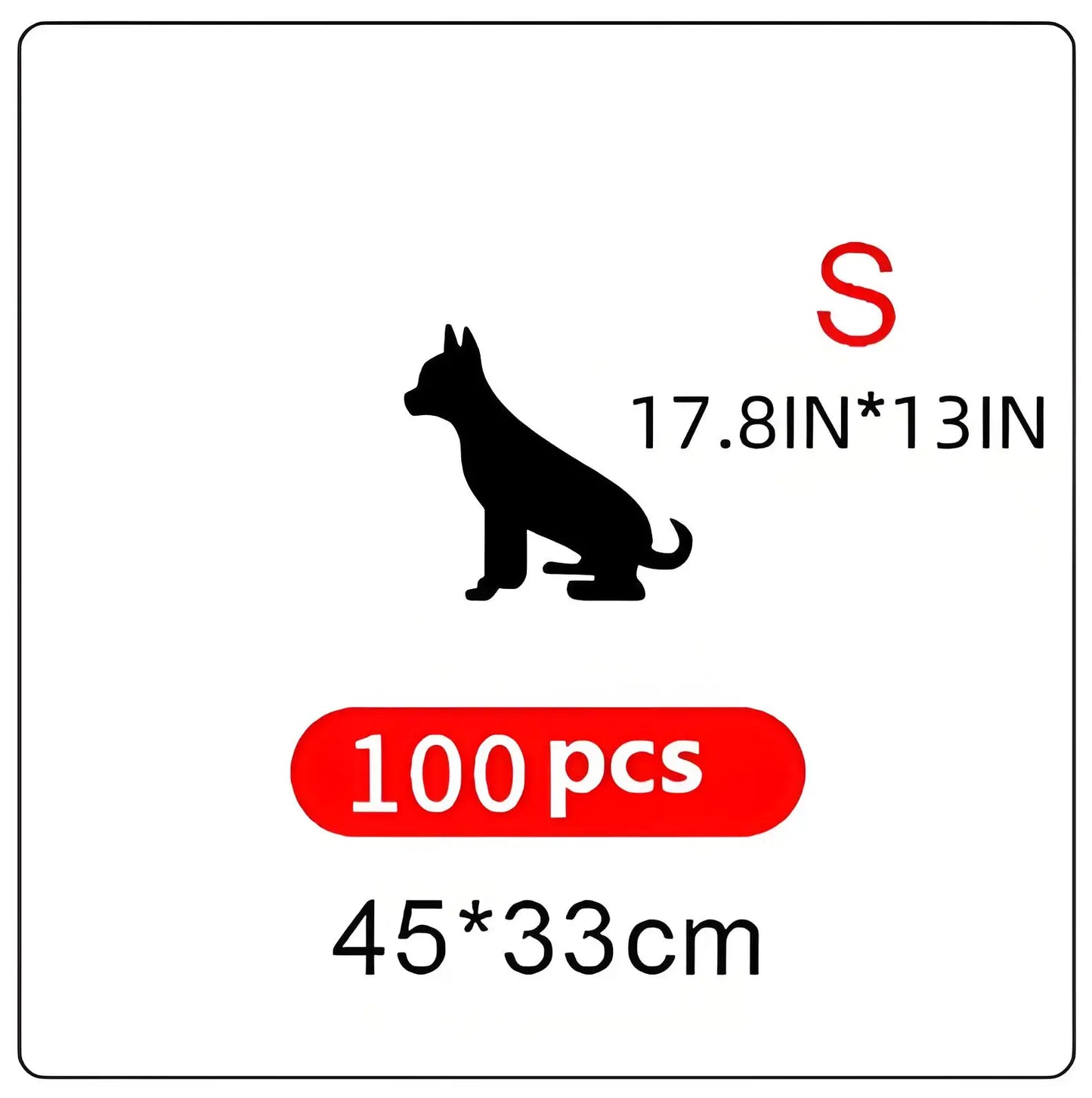 Pets 100PCS Super Absorbent Bamboo Charcoal Puppy Training Pads, 5-Layer Leak-Proof Protection & Odor Control Dog Pee Pads